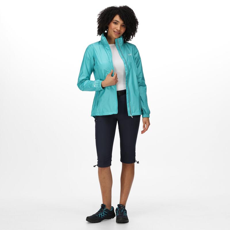 Corinne IV Wasserdichte Fitness Regenjacke für Damen - Türkis