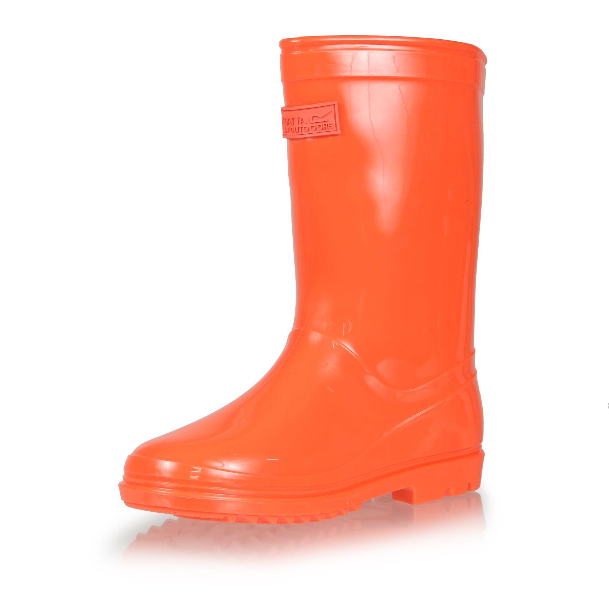 Wenlock Kids' Hiking Waterproof Wellington Boots - Coral 2/5