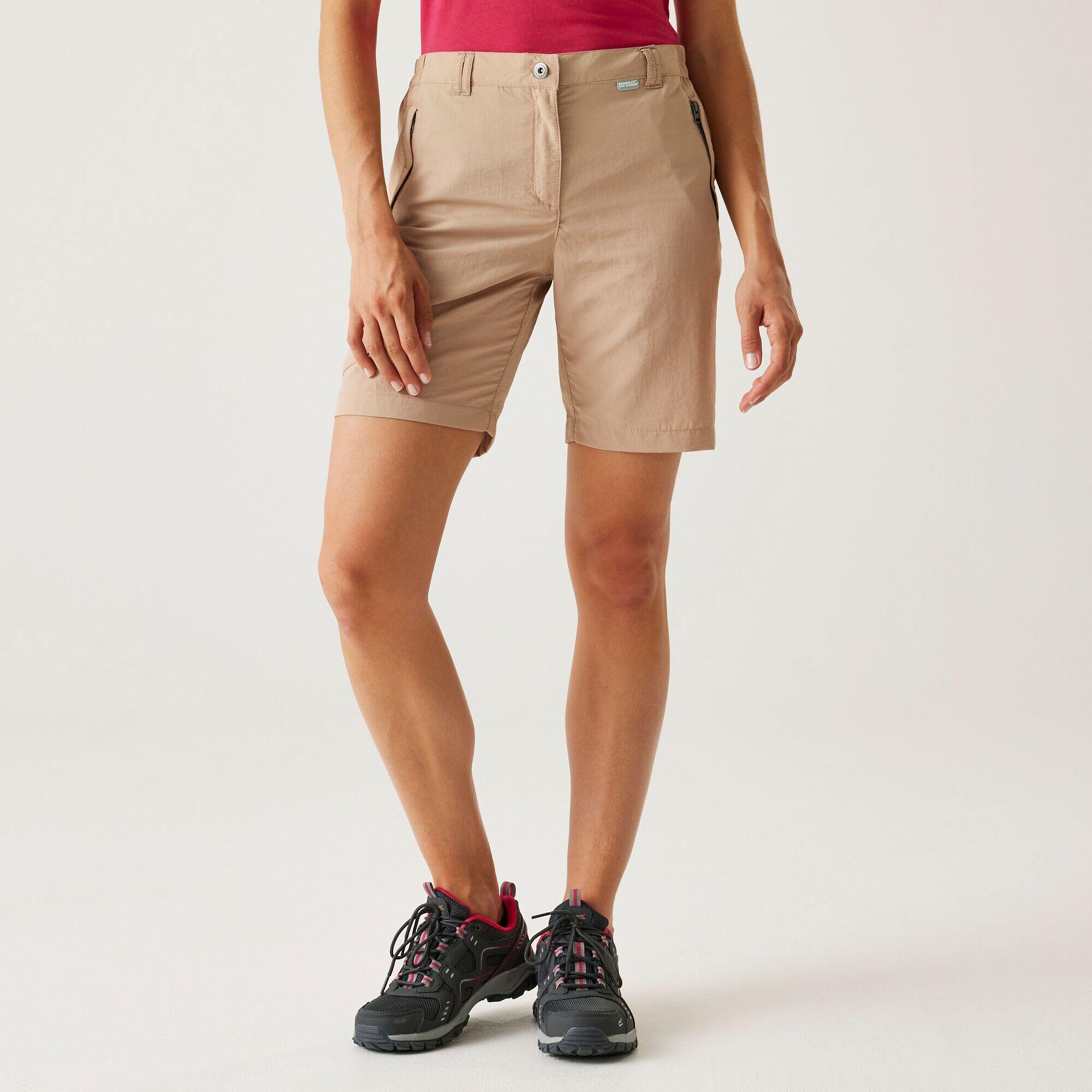 Chaska II Women's Hiking Shorts - Beige 1/5