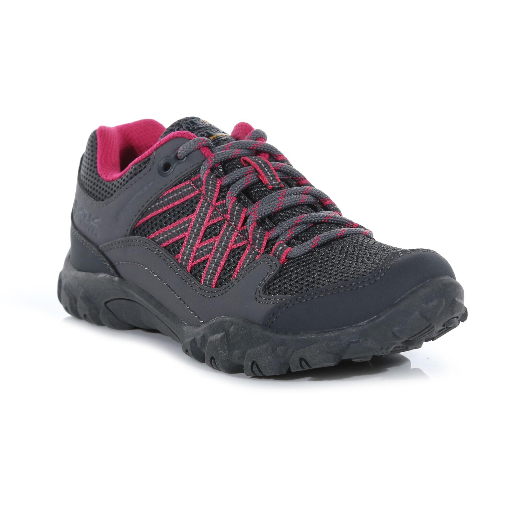 Edgepoint Low Junior Kids Walking Shoes - Steel Grey / Pink 2/5