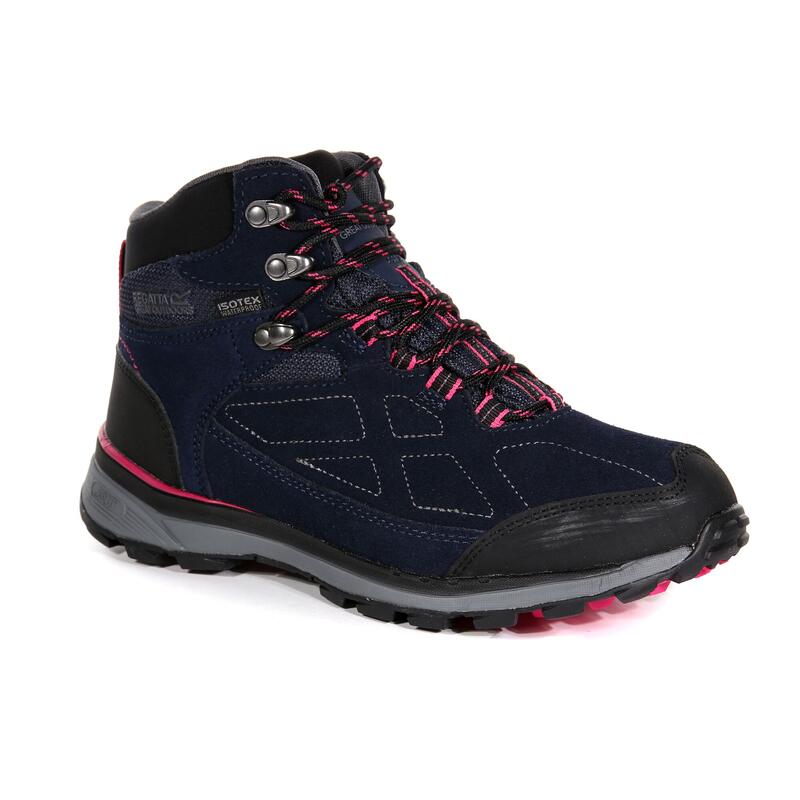 Lady Samaris Dames Hiking Wandelschoenen - Marineblauw / roze