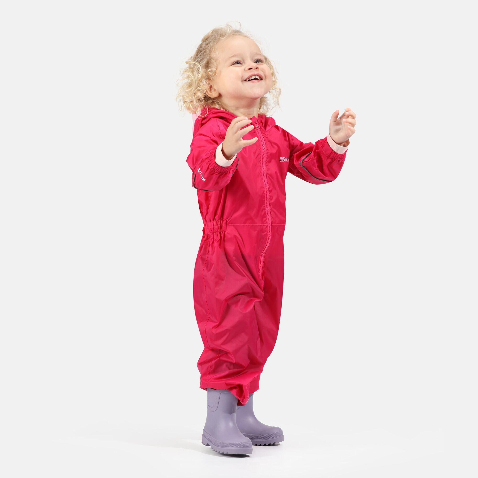 Charco Kids Hiking Hooded Puddle Suit - Pink Princess 3/5