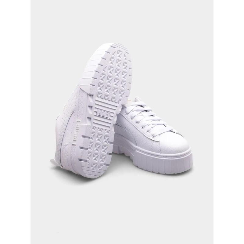 Pantofi sport copii Puma Mayze Lth Jr, Alb
