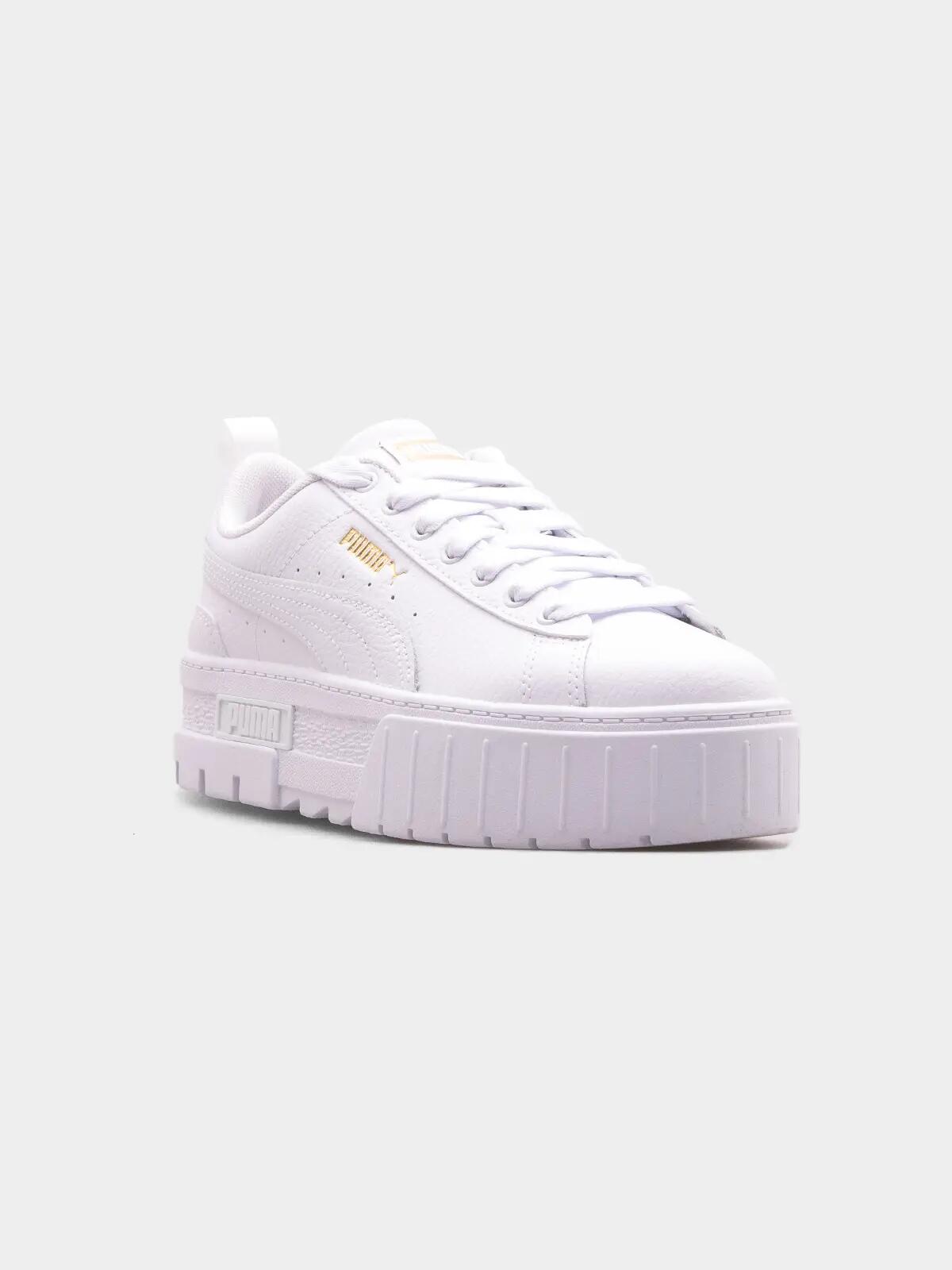 Baskets Puma Mayze Lth Jr, Blanc, Unisexe 7/7