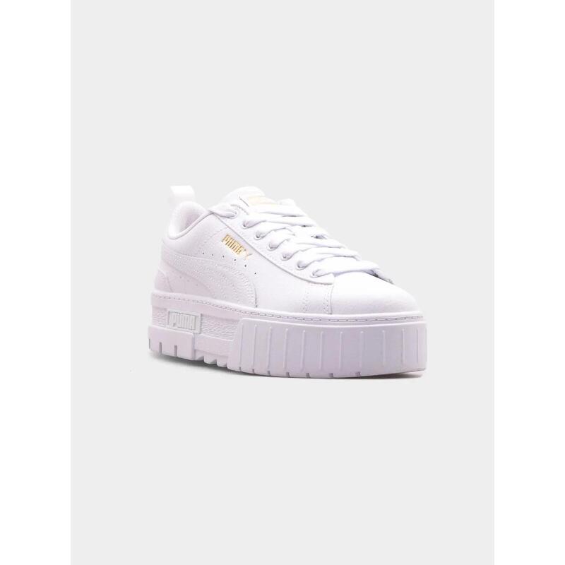 Pantofi sport copii Puma Mayze Lth Jr, Alb