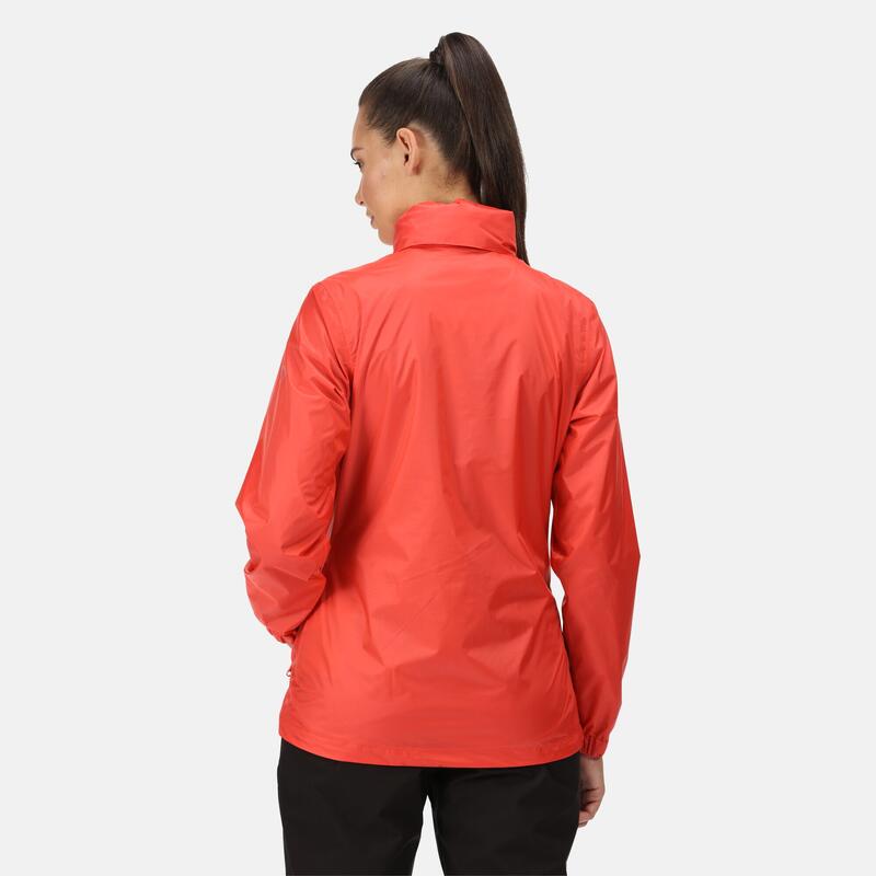 Corinne IV Wasserdichte Fitness Regenjacke für Damen - Koralle