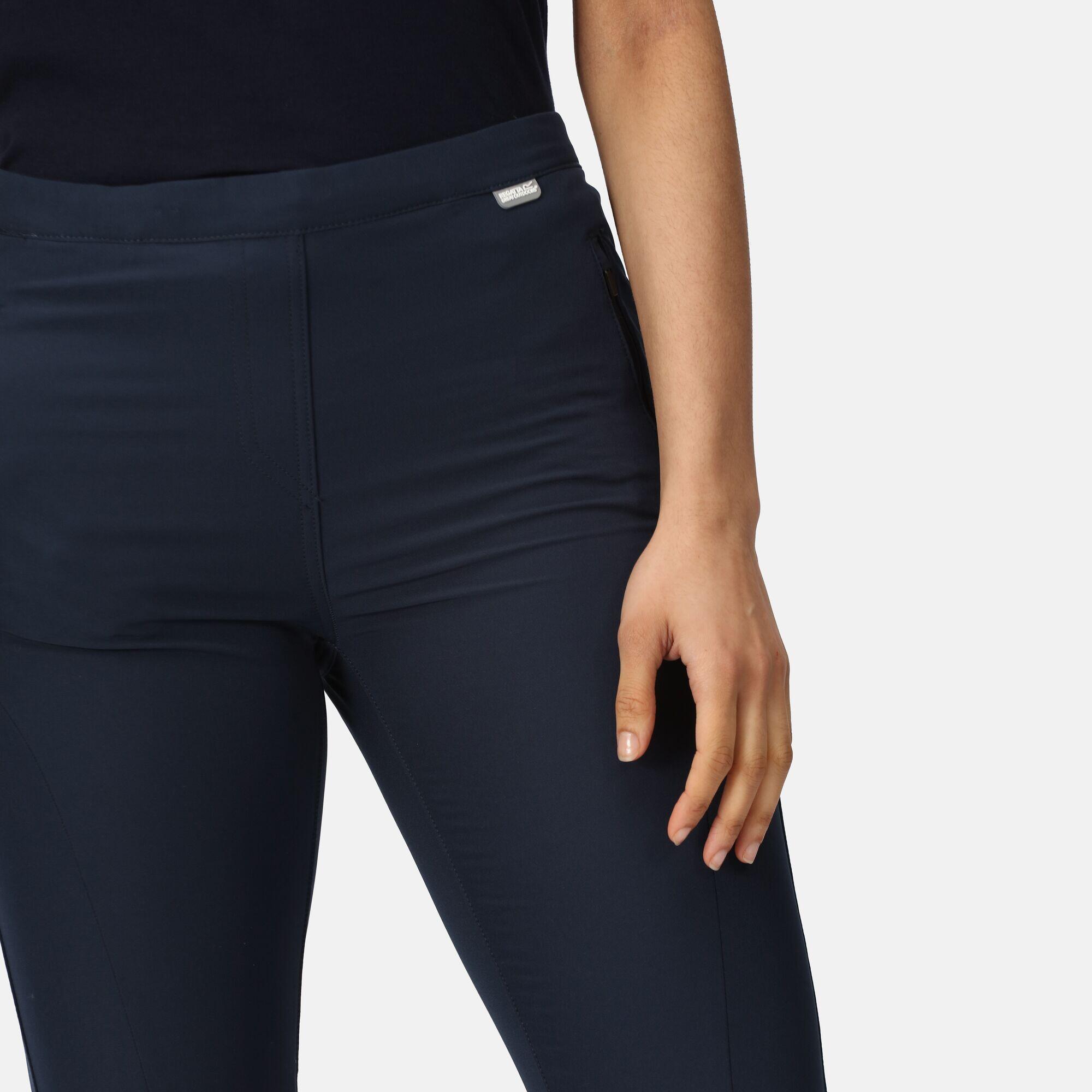 Broek Wandelen Dames Stretch Waterafstotend 4/5