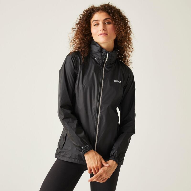 Corinne IV Veste de fitness anti-pluie imperméable pour femme - Le noir