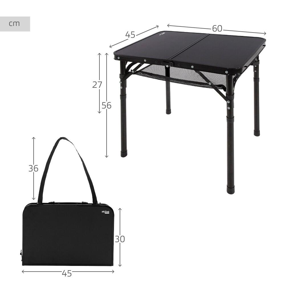 Aktive Table de camping pliante avec petite mallette, réglable en hauteur 4/7