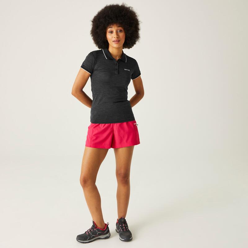 Remex II T-shirt de marche à manches courtes pour femme - Noir