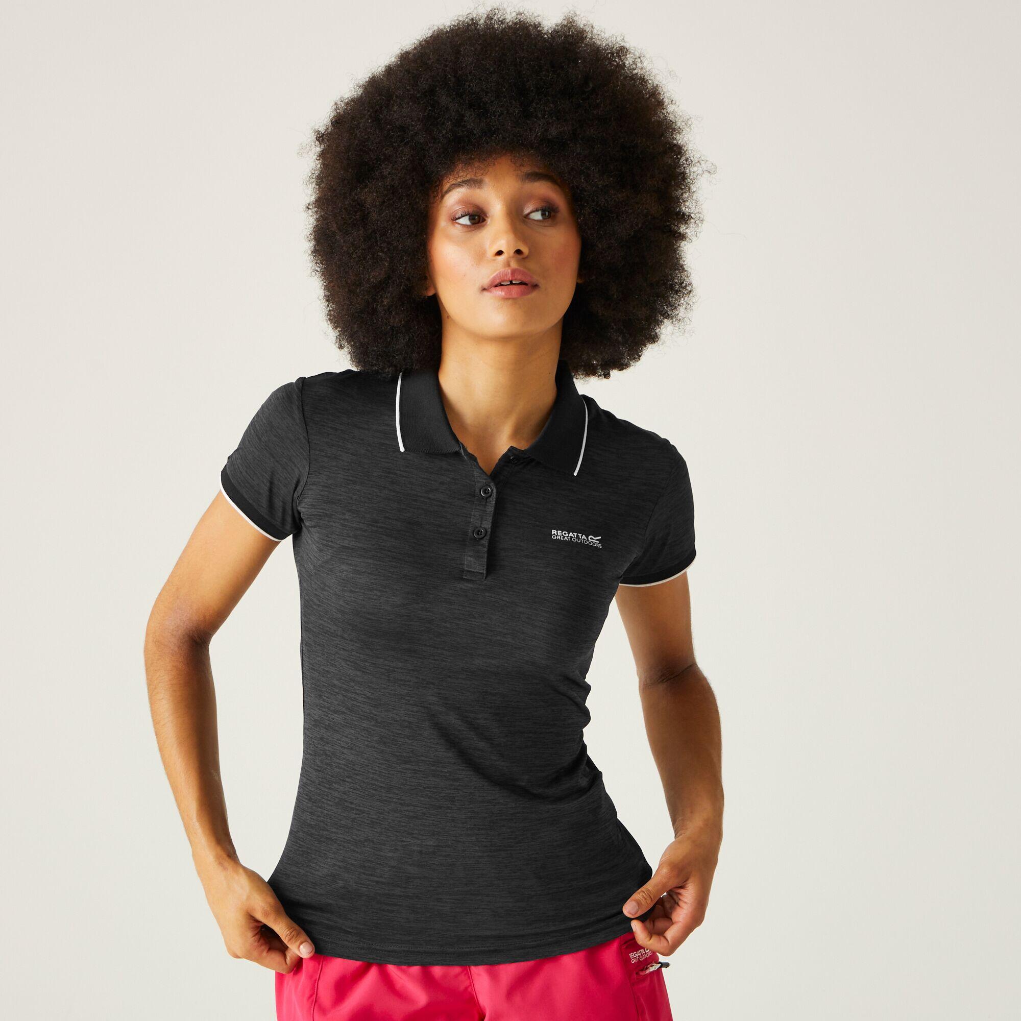 Remex II Women's Walking Short Sleeve T-Shirt - Black 1/6