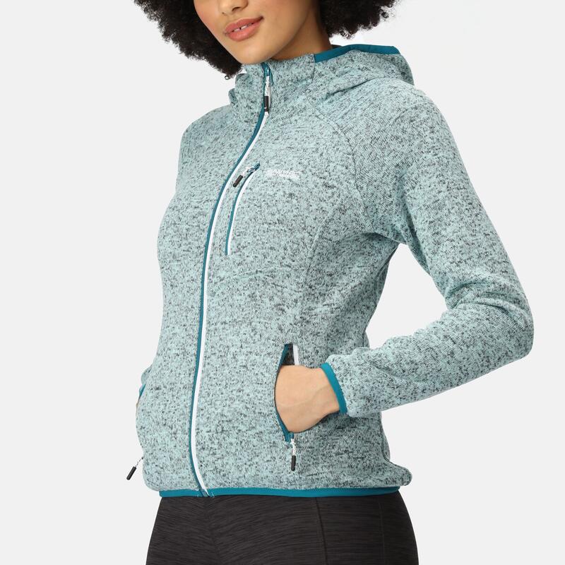 De Newhill wandelfleece met capuchon voor dames