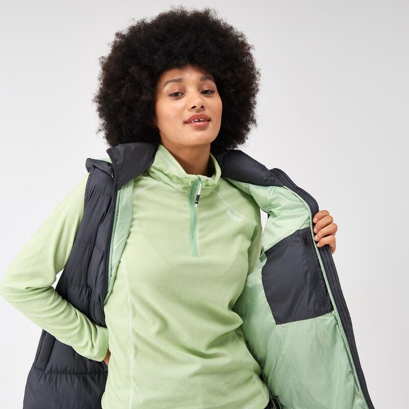 Ganella extra lang baffle wandelgilet voor dames