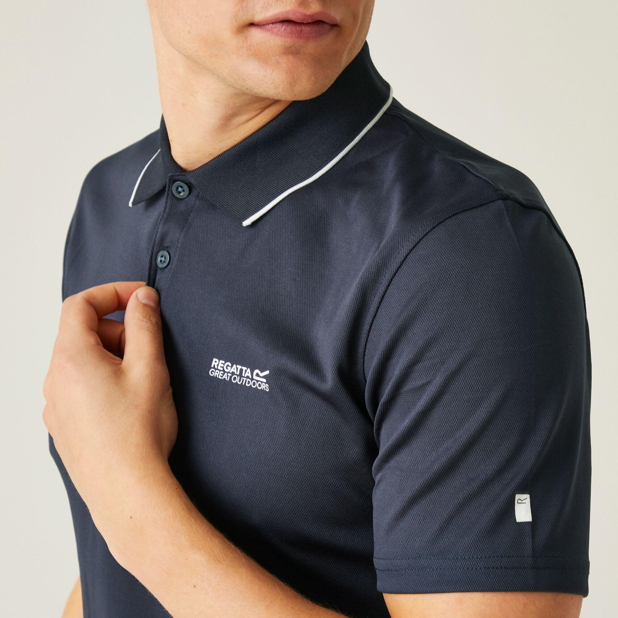 Maverik V Men's Fitness Short Sleeve Polo Shirt - Navy 4/7