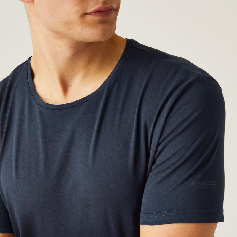 Kurzarmshirt Tait Freizeit Herren Navy Atmungsaktiv REGATTA