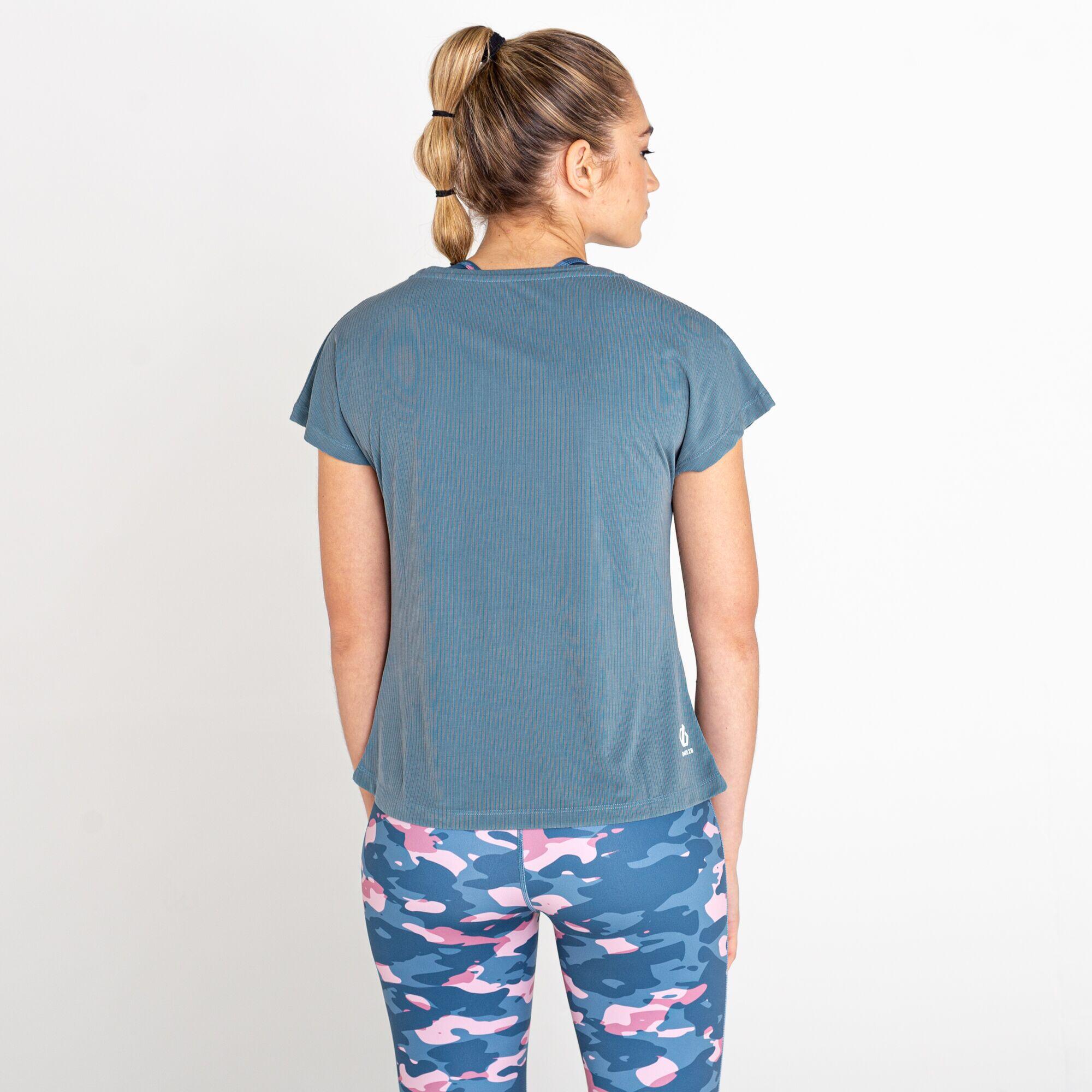 Breeze By Women's Fitness Short Sleeve T-Shirt - Blue Orion Grey 3/5