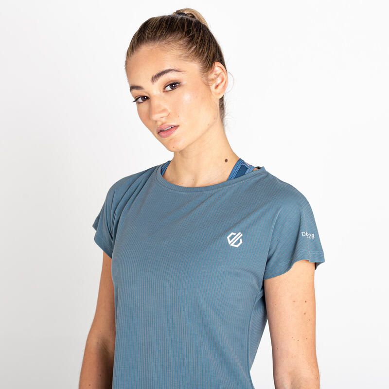 Breeze fitness-T-shirt met korte mouwen voor dames - Blauw