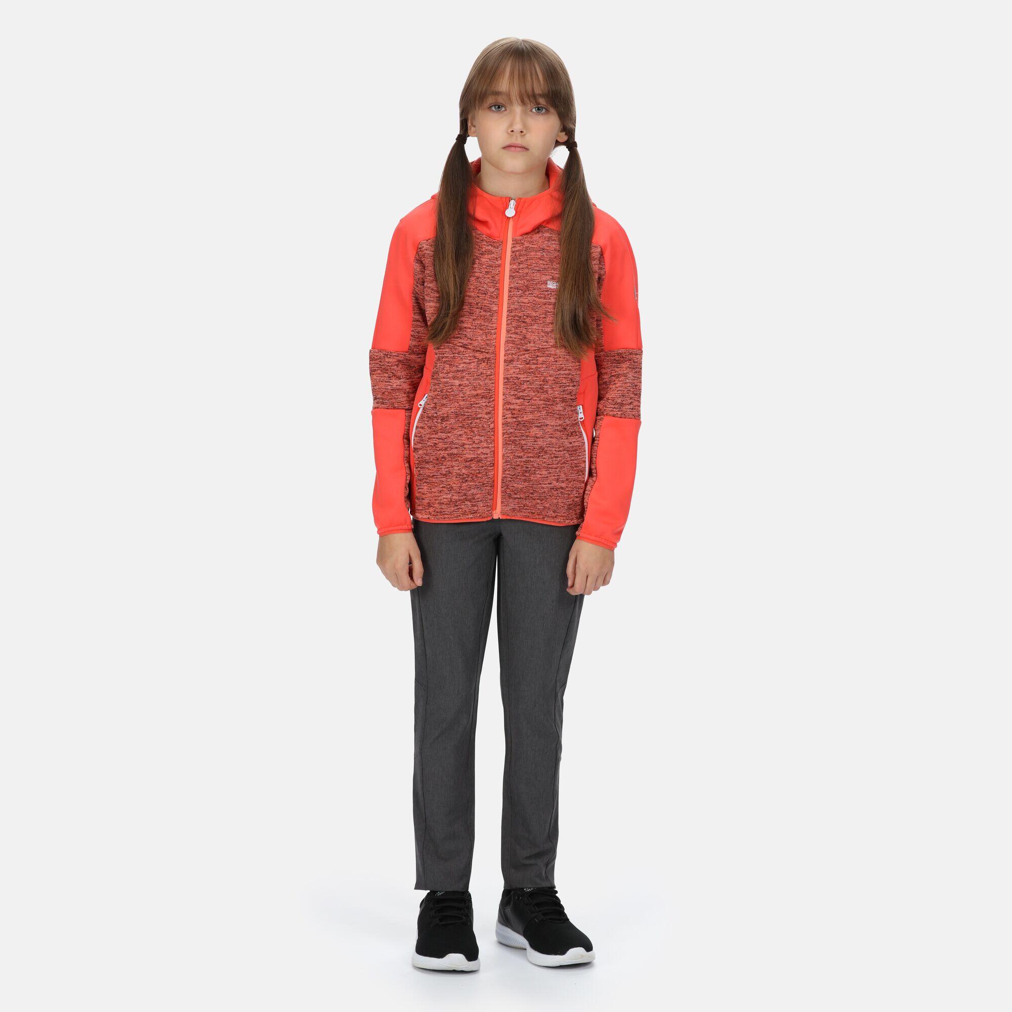 Dissolver V Walking Kids Full Zip Fleece - Pink Coral 3/5