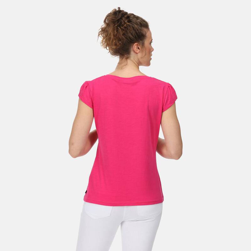 Francine T-shirt Fitness à manches courtes pour femme - Rose