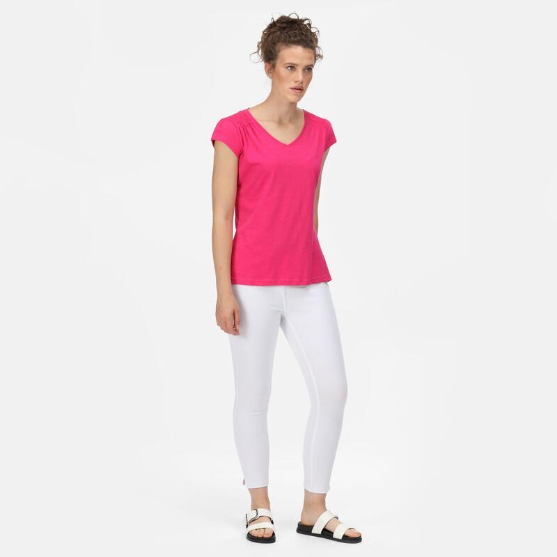 Francine Fitness-T-shirt met korte mouwen voor dames - Roze