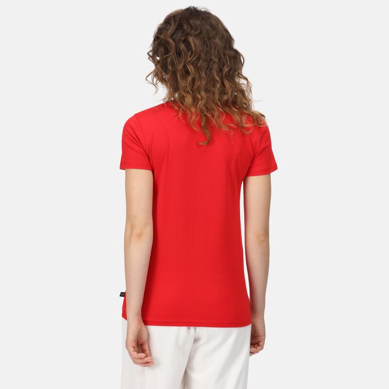 Filandra VI Fitness-T-shirt met korte mouwen voor dames - Felrood
