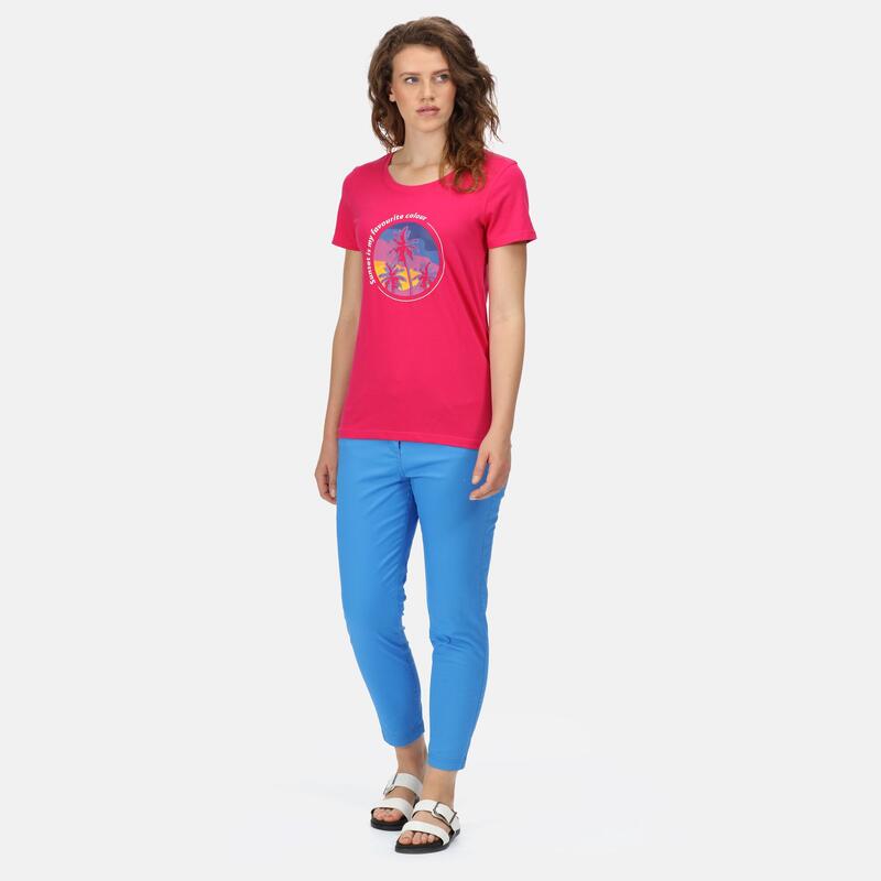 Filandra VI T-shirt Fitness à manches courtes pour femme - Rose