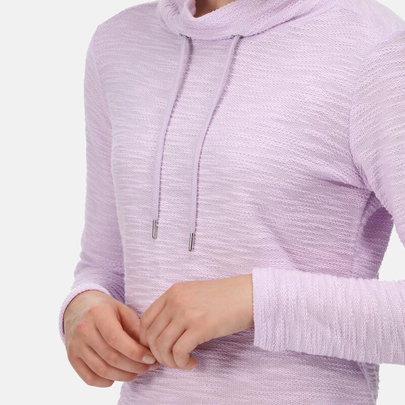 Hensley Sweat-shirt de marche à col boule pour femme - Violet