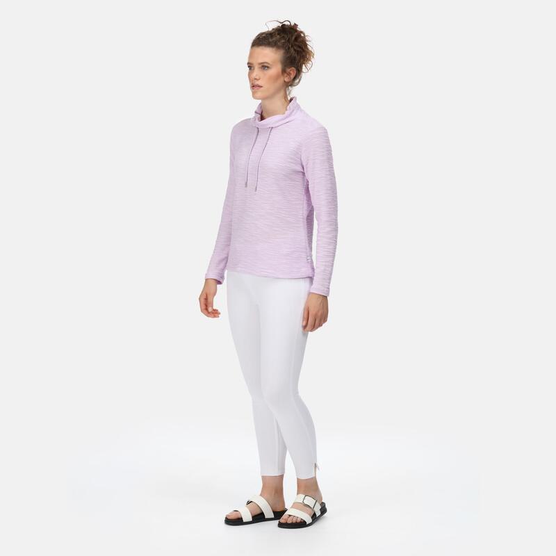Hensley Walking-Sweatshirt mit Wasserfallausschnitt für Damen - Violett
