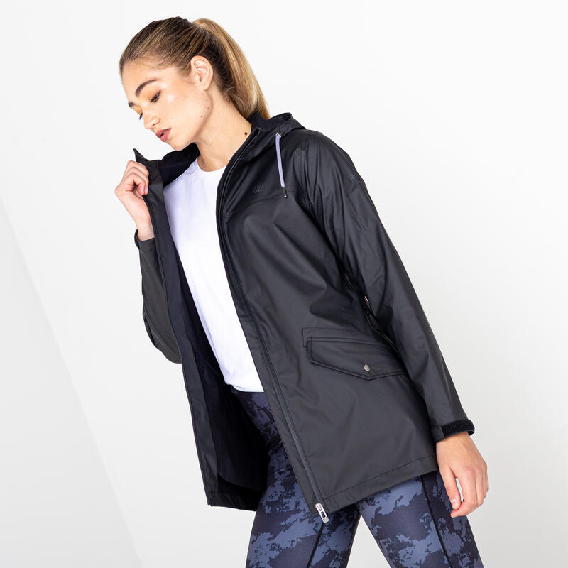 Lambent II Lange Wanderjacke für Damen - Schwarz