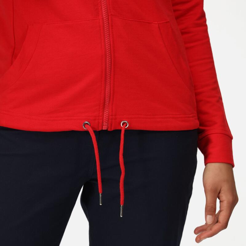 Bayarma Sweat de marche zippé à capuche pour femme - Rouge vif