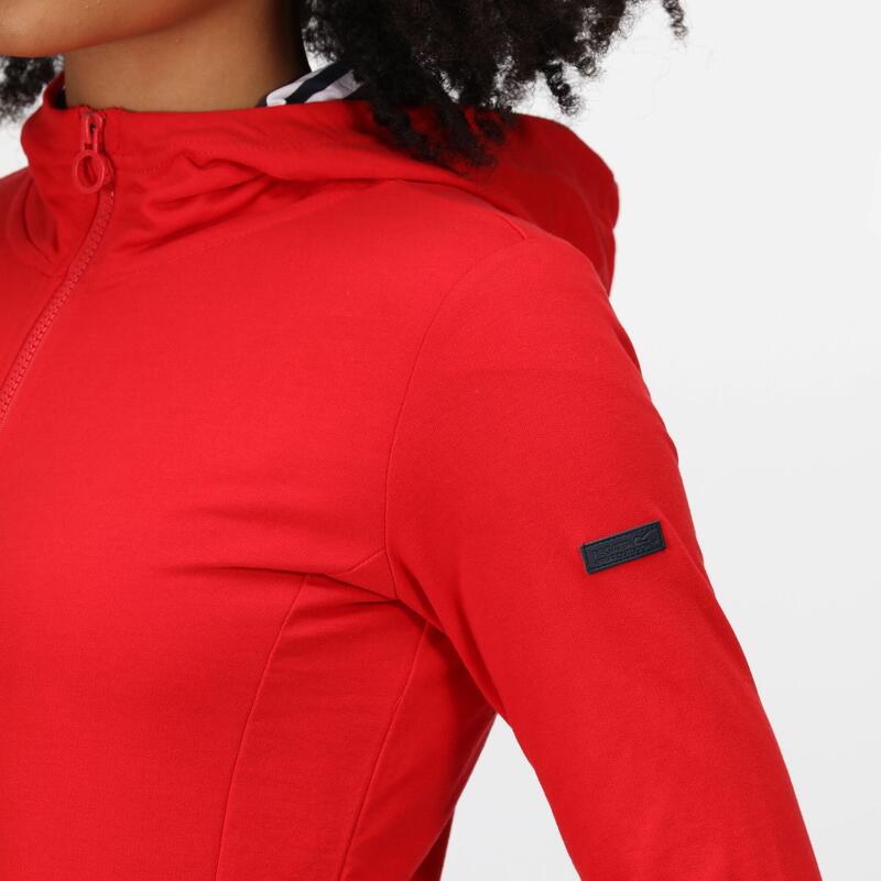 Bayarma Sweat de marche zippé à capuche pour femme - Rouge vif