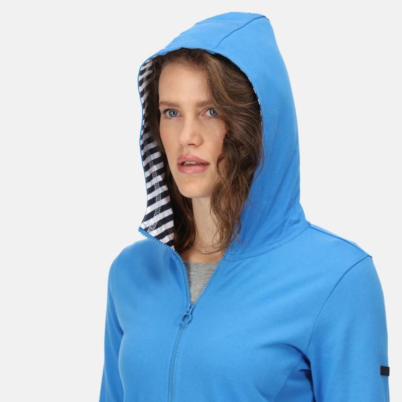 Bayarma Walkinghoodie für Damen mit durchgehendem Reißverschluss - Blau