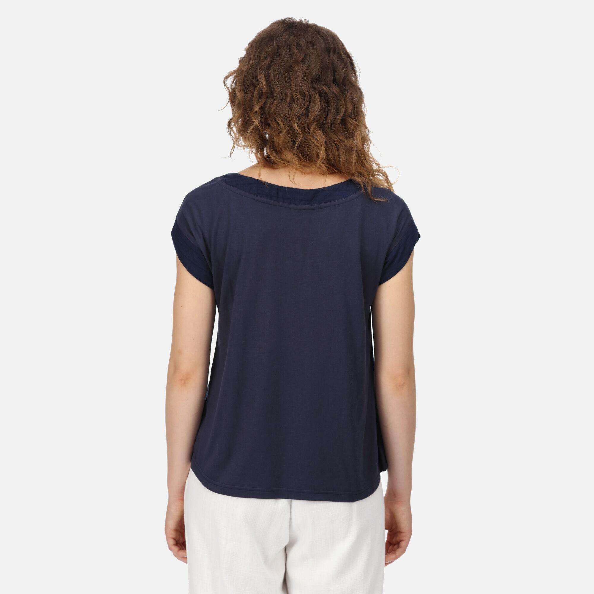 Adine Women's Walking Short Sleeve T-Shirt - Navy 2/5