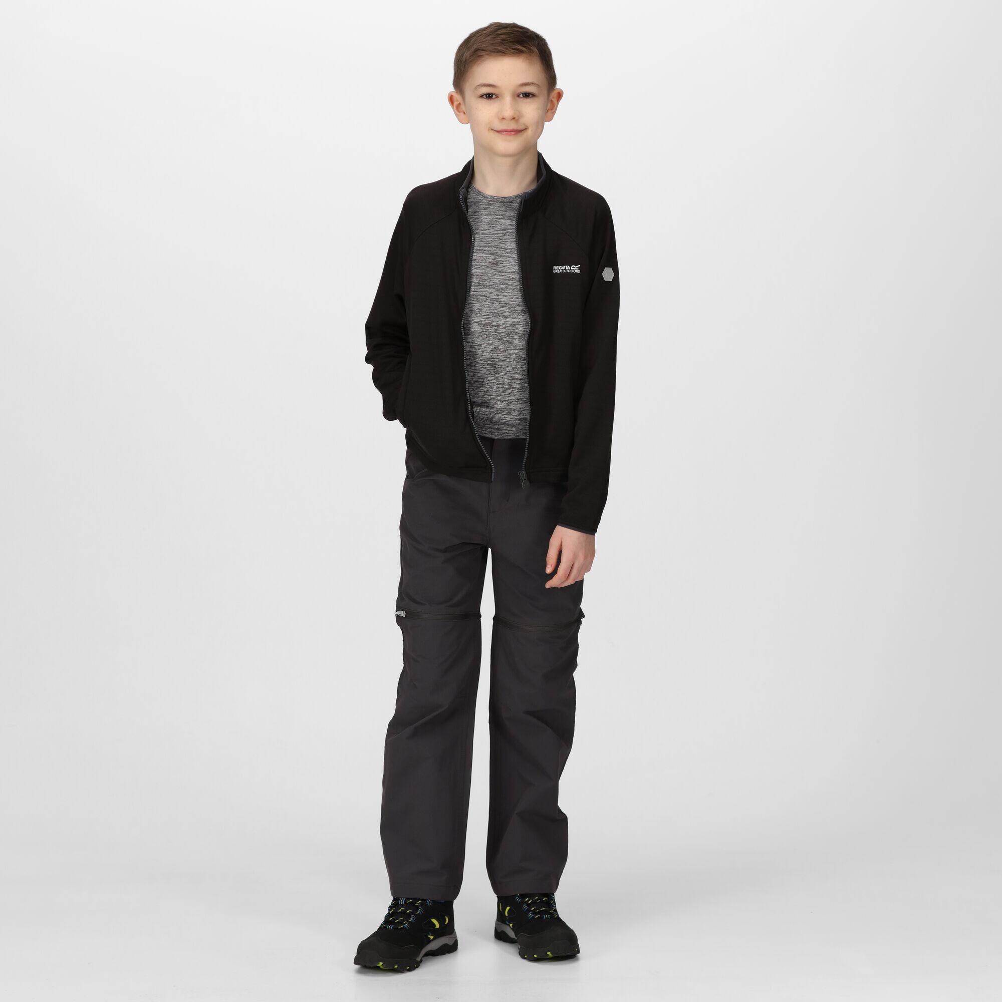 Junior Highton Lite II Walking Kids Full Zip Fleece - Black 3/6