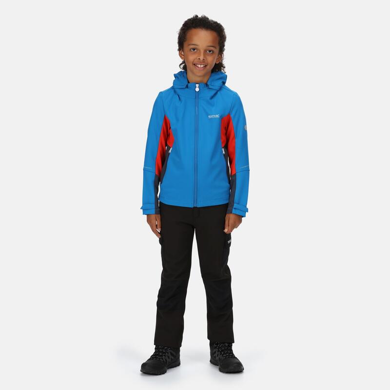 Acidity softshell wandeljas met volledige rits voor kinderen - Blauw