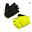 Guantes cortos Ciclismo Endura Mitón Xtract NEGRO -AMARILLO