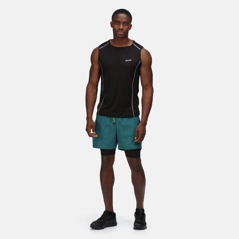 Hilston Short de fitness pour homme - Vert