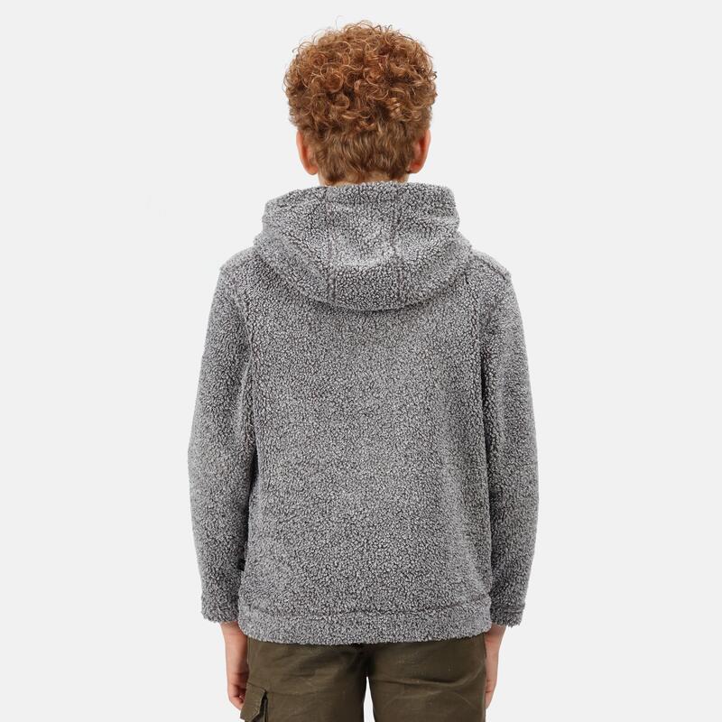 Keyon wandelfleece met capuchon voor kinderen - Grijs