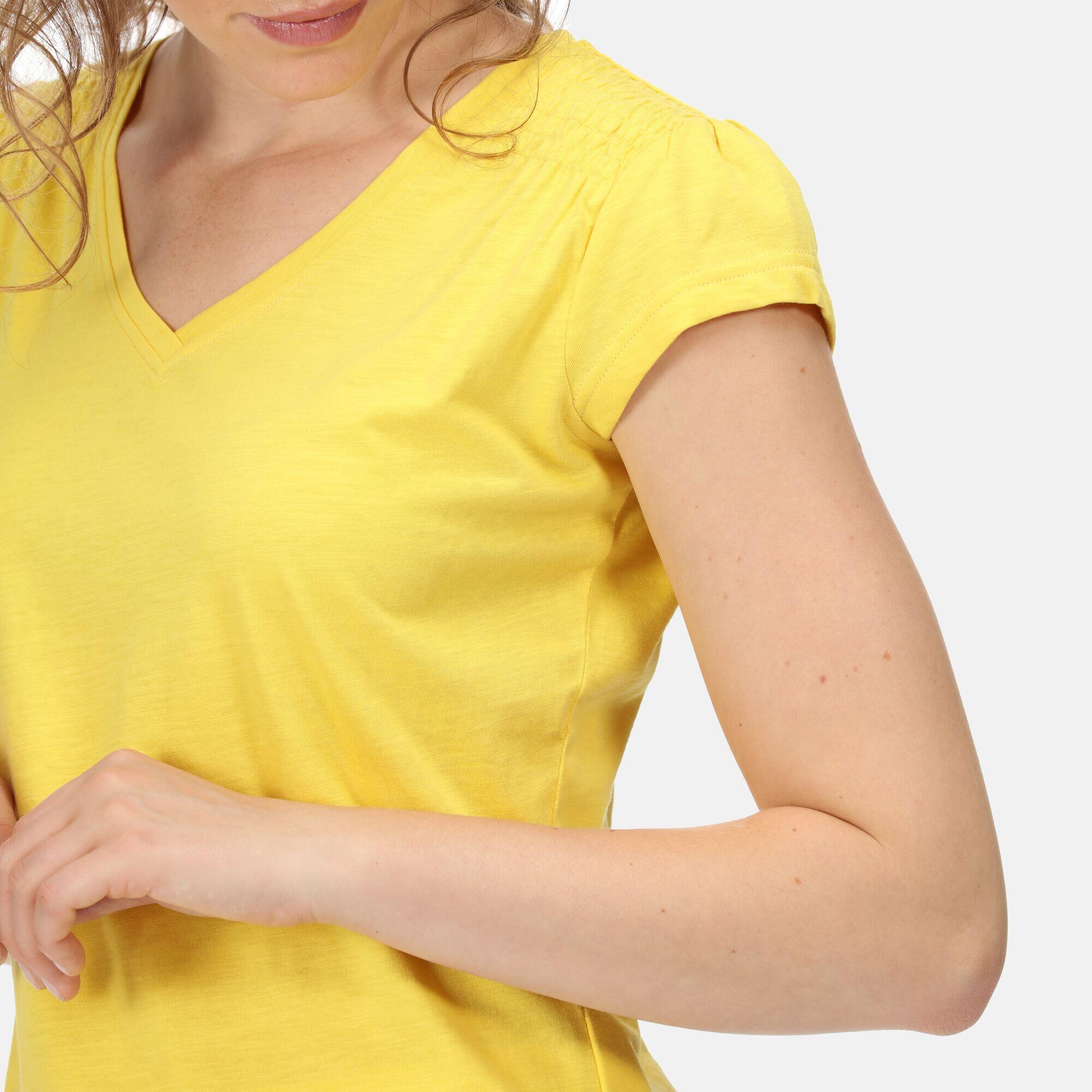 Francine Women's Walking Short Sleeve T-Shirt - Yellow 3/5
