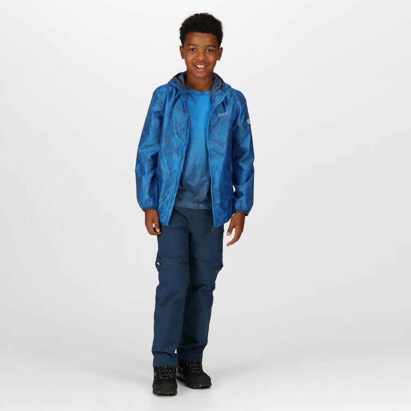 Veste de randonnée imperméable pliable à imprimé enfant Lever