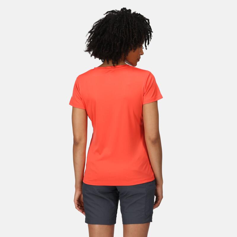 Regatta Fingal VI dames fitness-t-shirt, fluo perzik