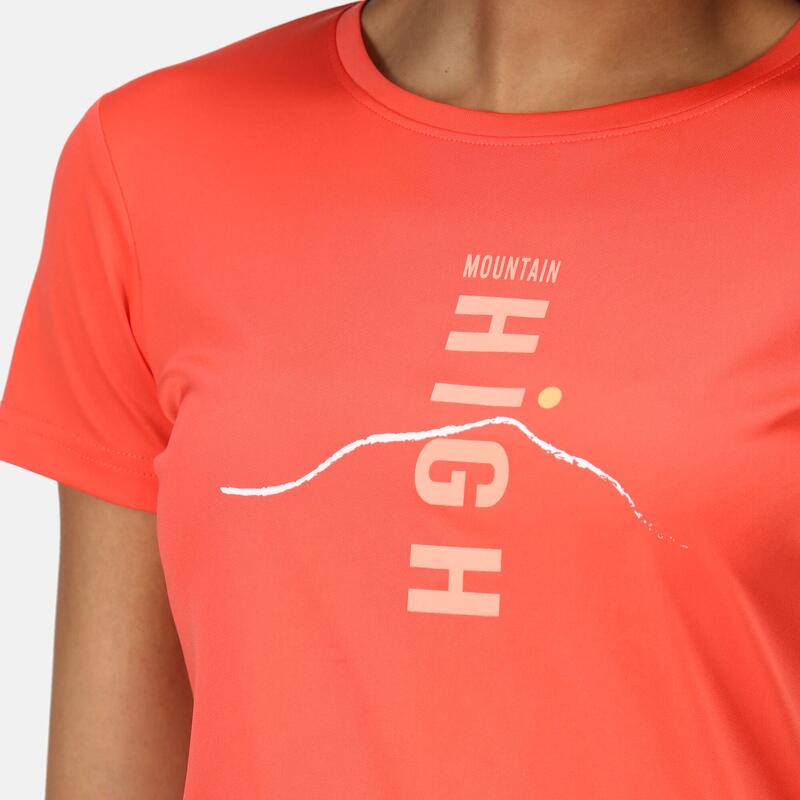 Regatta Fingal VI t-shirt fitness femme séchage rapide, pêche fluo