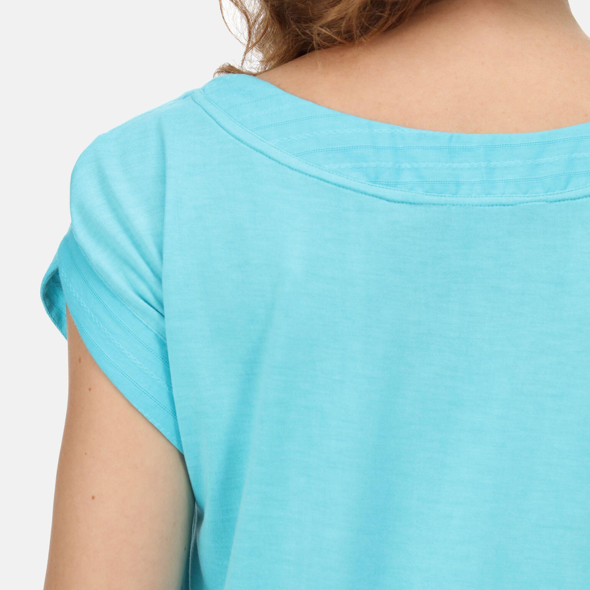 Adine Women's Walking Short Sleeve T-Shirt - Seascape Blue 5/5