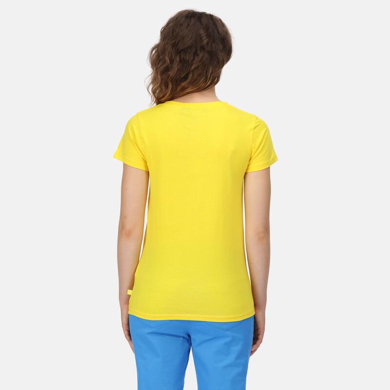 Filandra VI T-shirt Fitness à manches courtes pour femme - Jaune