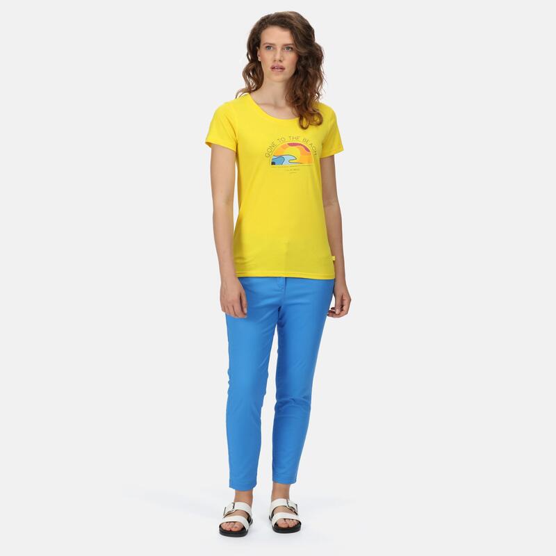 Filandra VI Fitness-T-shirt met korte mouwen voor dames - Geel