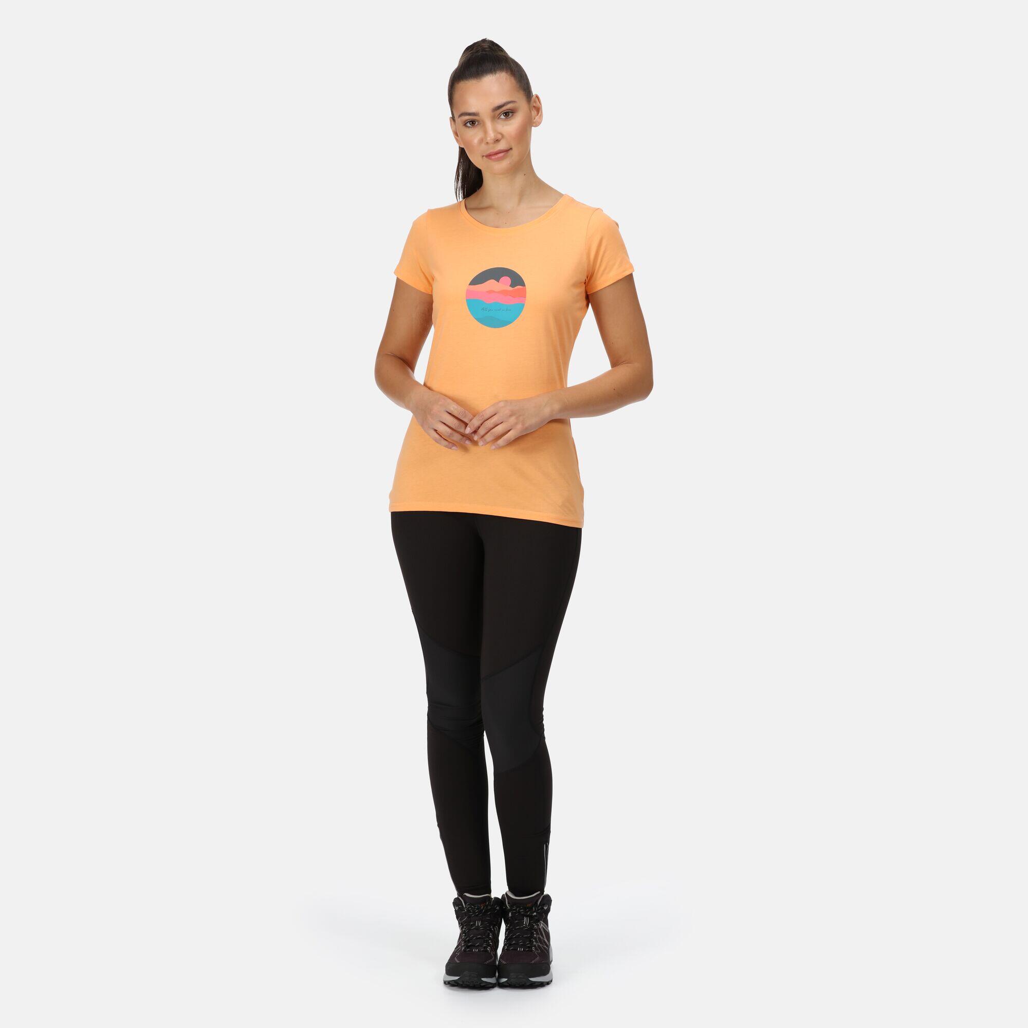 Breezed II Women's Walking T-Shirt - Papaya Orange 3/5