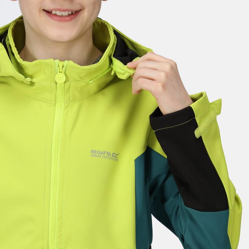 Acidity softshell wandeljas met volledige rits voor kinderen - Groen