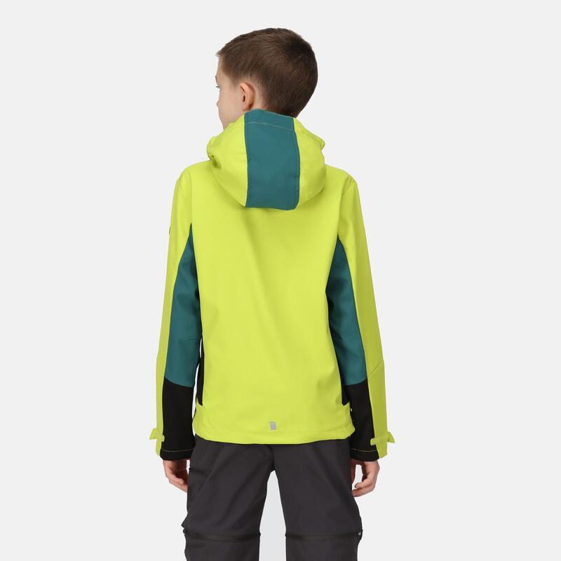 Acidity V Softshell-Walkingjacke für Kinder Reißverschluss - Grün