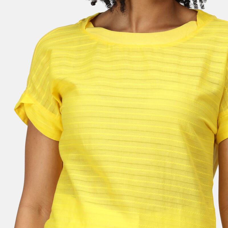 Adine Kurzärmeliges Fitnessshirt für Damen - Gelb
