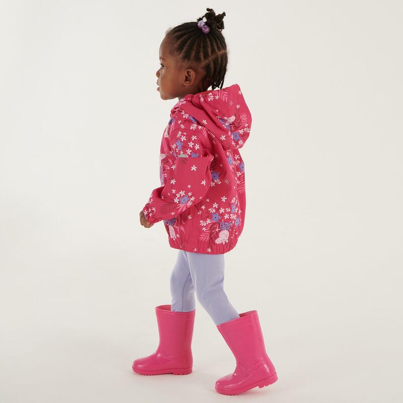 Peppa Muddy Puddle Walkingjacke für Kinder mit Kapuze - Pink